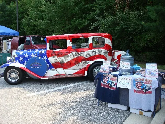 Raising money at a Aug 2008 Corvette show in Edge Water MD.