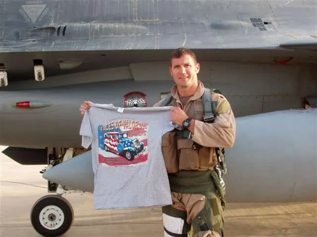 Soldiers supporting Faces of Valor USA wearing the shirts around the world.