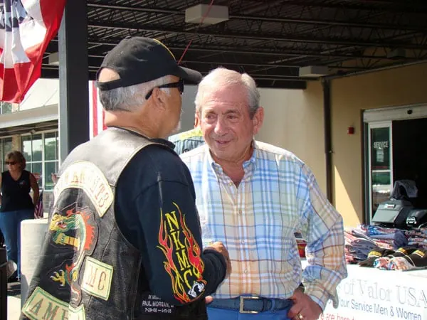 My father-in-law, is asking Bomber (Nam Knights Pres.) how he can ride?