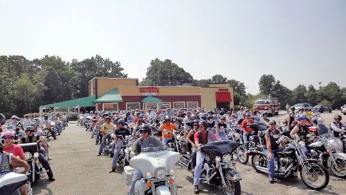 Everyone ready to ride to honor Sgt. Eric Edmundson & his family.