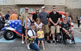 Many of our wounded vets on hand from Walter Reed to meet and greet. Our true American Heroes.