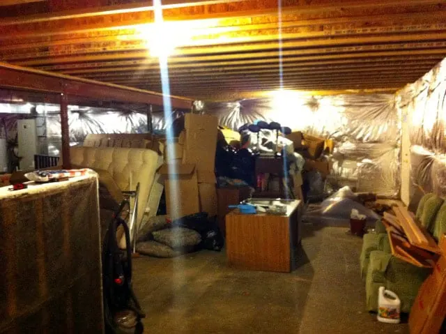 Getting ready to clean out Sgt. Luis's basement to redo it.