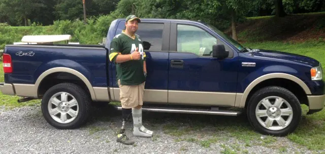 The new truck Faces of Valor USA helped Sgt. Mike buy.