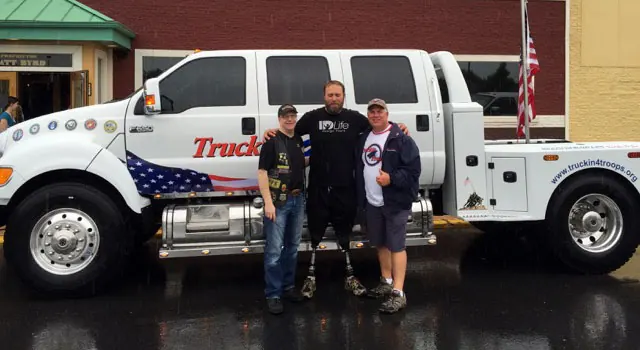 Trucking for Troops came out in support of Sean.