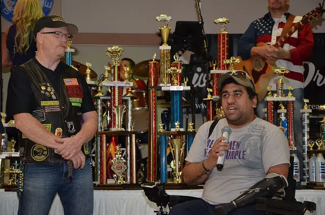 Our 2012 Honoree Sgt. Luis Valentine speaking on behalf of CPT. Luis. ( he was too sick to be at the event)